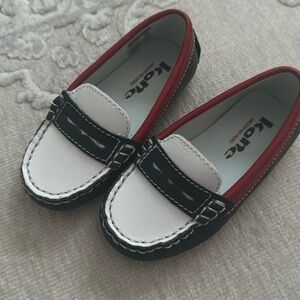 Leather 3-tone loafers